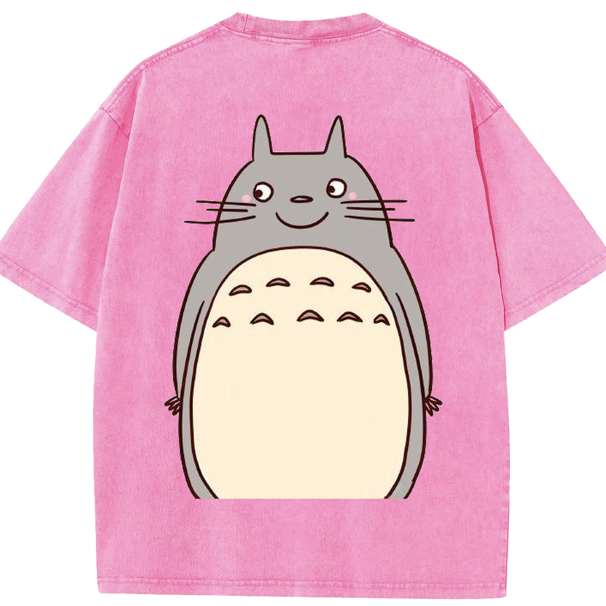 （画像用） となりのトトロ 草壁メイ 草壁サツキ My Neighbor Totoro Satsuki Kusakabe Mei Kusakabe 綿100% ヴィンテージ風 半袖Tシャツ（背面プリント）